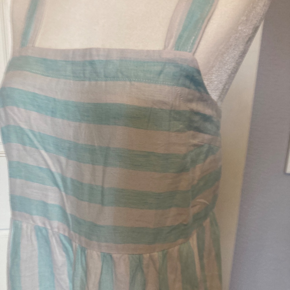 Casa Cabana Linen Blend Coastal striped Sundress New With Tags - Picture 7 of 12